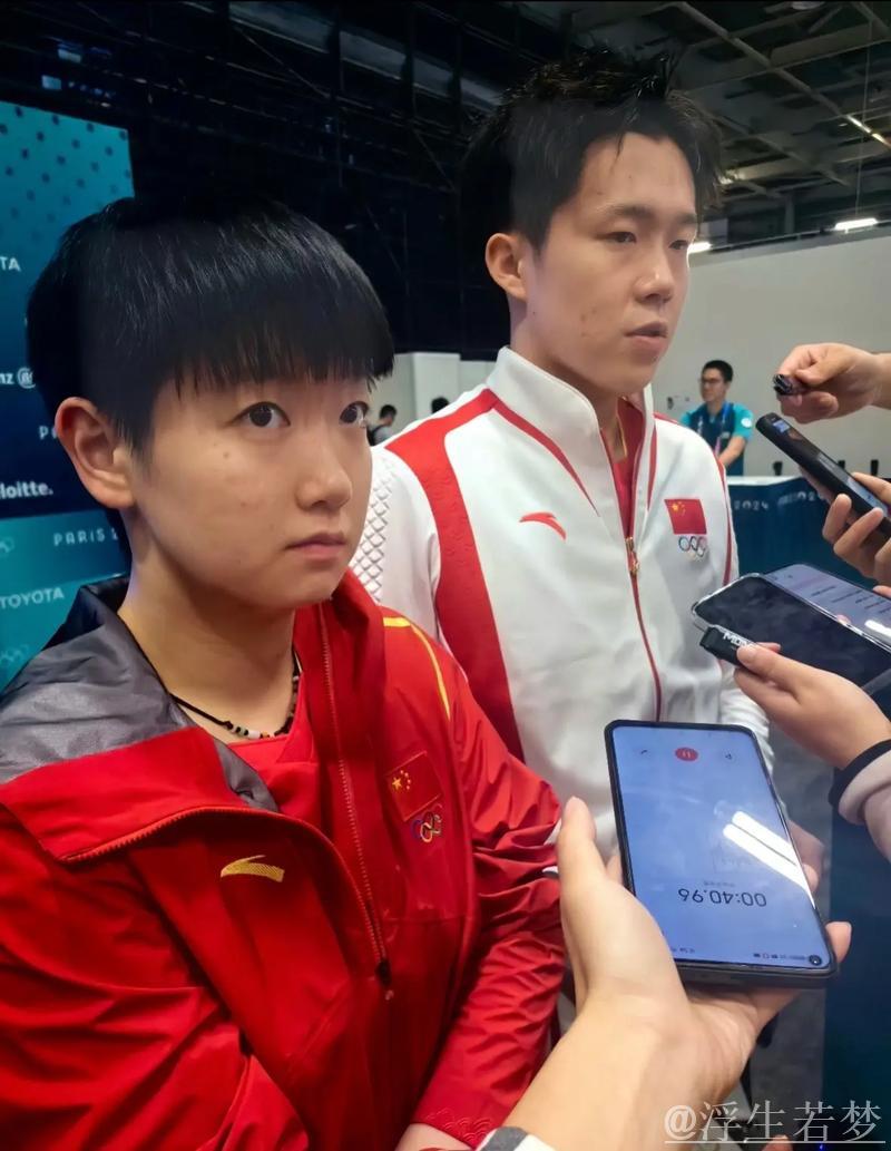 莎头混双两连胜采访！王楚钦亲承状态极佳，孙颖莎备战女单未采访